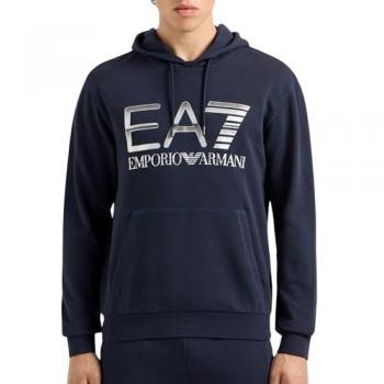 EA7 Logo Series Metallic Hoodie for Men - Size S