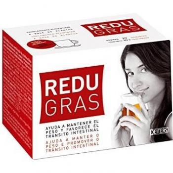 DEITERS - Redugras Infusión para Perder Peso, Adelgazar, Depurativo, Quemagrasa, Regula Tránsito Intestinal, Natural, Caja 20 Sobres