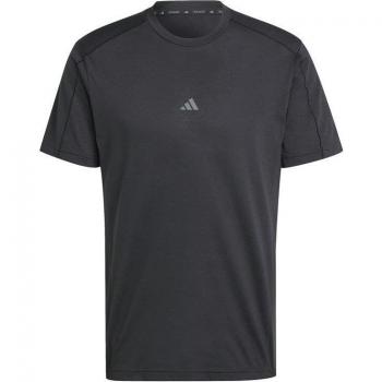 Camiseta de fitness Adidas Yoga para hombre, color negro, manga corta, talla S