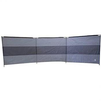 Paravientos Bo-Camp Caira 500x140 cm Gris Medio/Gris Oscuro con Travesaños Superiores