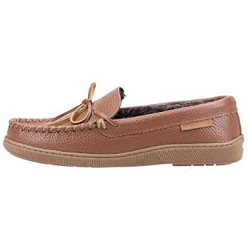 Hush Puppies Ace Men's Tan Leather Slip-On Slippers with Memory Foam - Size 9 UK