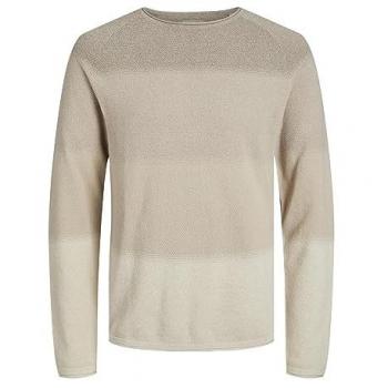 Jack & Jones Hill Knit Crew Sweater Oatmeal Gradient Men's XS