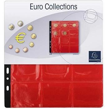 Sachet de 3 Recharges Numismatiques 12 Cases de 50mm Diametre - 24,5x25cm