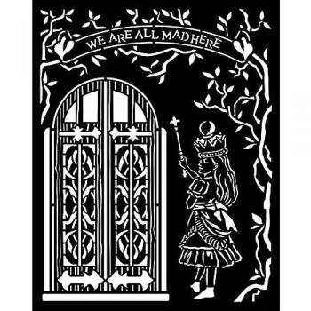 Stamperia International Thick Stencil-Alice Plantilla Gruesa para estarcir Alicia Door, Varios, 20 x 25 cm