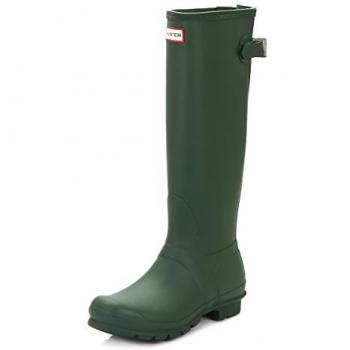 Hunter Women's Original Tall Back Adjustable Wellington Boots - Green - Size 4