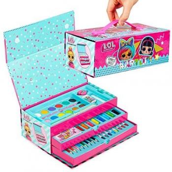 L.O.L. Surprise ! - Maletín de Pinturas con 52 Piezas, Rosa, 26 x 13 x 9 cm