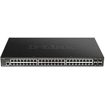 D-link DGS-1250-52XMP - 52-Port Gigabit Smart Managed PoE Switch With 10G Uplinks, 370w Poe Budget, 48 X 10/100/1000base-t PoE, 4 X 10g SFP+ Ports, 176 Gbps Switching Capacity
