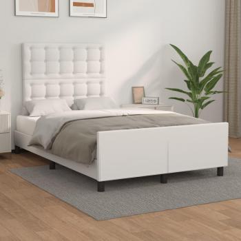 Cabecero blanco 120x190 cm en cuero sintético