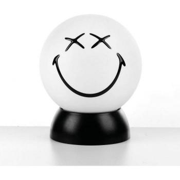 Lámpara de mesa infantil SMILEY Plástico Blanco con diseño de ojos cruzados y base globular