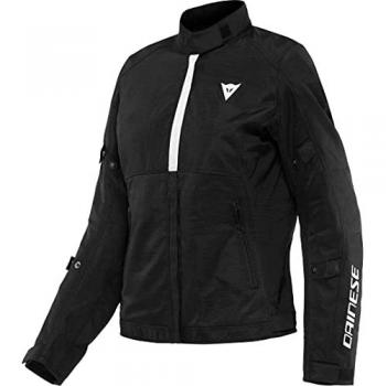 Chaqueta textil de motocicleta para damas Dainese Risoluta Air Tex - Negro Blanco (40)