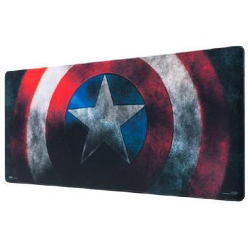 Captain America Shield XL Mouse Pad - Large size, high-quality fabric surface, non-slip rubber base, vibrant colors, durable stitching, ideal for gaming and office use