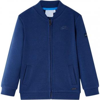 Sudadera infantil con cremallera azul marino 104