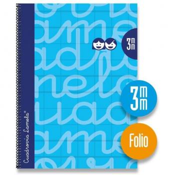 Cuaderno Lamela Azul Cuadrovía 3x3 con Margen - Paquete 5 unidades