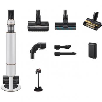 Aspiradora sin Cable Samsung VS20B95843W, 580 W, Color Negro, Cromo y Blanco, con Bolsa para el polvo