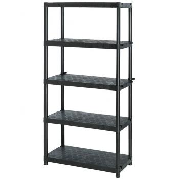 Allibert 17189802 Estantería de plástico con 5 estantes Capacidad de carga por estante de 60 kg / 300 kg