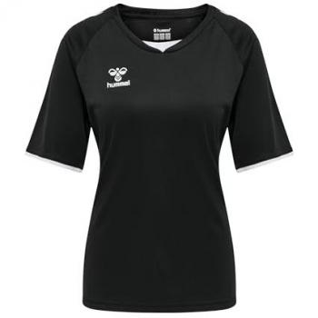 Camiseta de Manga Corta Hummel Core Volley para Mujeres, Color Negro, Talla Large