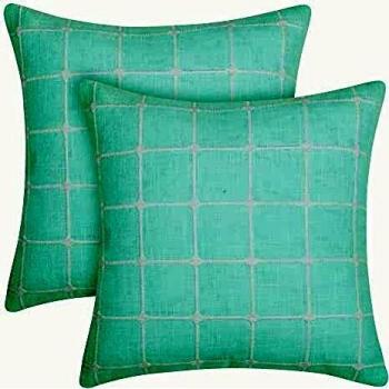 Amazon Brand - Umi Fundas para Cojin para Sofa Modernos Cubierta Color Liso 2 Piezas 40x40cm Verde Claro