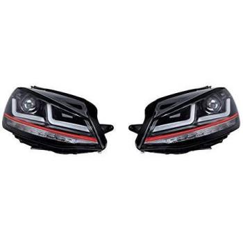 Faros LED OSRAM LEDriving para VW Golf 7 GTI (2013-2017) con intermitente dinámico en negro y rojo, kit de actualización de halógeno