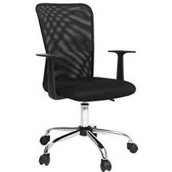 Sillón de escritorio diseño malla negra PLUZ MILIBOO