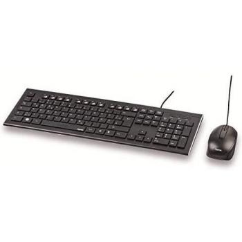 Set de Teclado y Ratón Hama Cortino USB, Cableado, Ergonomico, Negro