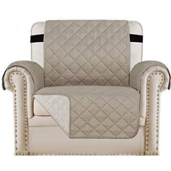 BellaHills Cubierta Reversible de 1 Asiento Funda Protectora de Silla para Sala de Estar Cubierta Antideslizante de Muebles para Perros/Mascotas