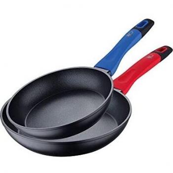 Benetton SET 2PCs SARTENES 20CM AZUL + 24CM ROJO ALUMINIO FORJADO, INDUCCIÓN, RAINBOW