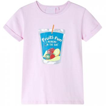 Camiseta infantil rosa suave 92