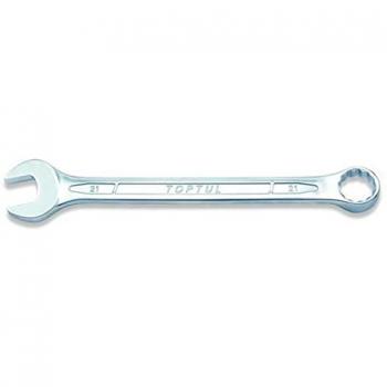 Llave combinada TOPTUL AAEB2222 - Llave combinada de 22 mm, fabricada en acero al cromo vanadio, acabado pulido, diseño de doble boca, con apertura ajustable para diferentes tamaños de tuerc