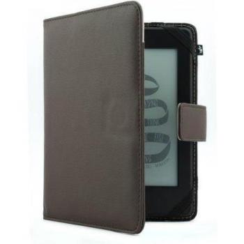 Proporta - Funda de cuero sintético con refuerzo de aluminio para Kindle, Kindle Paperwhite y Kindle Touch, color marrón