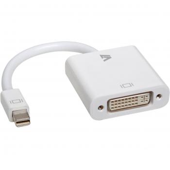 Adaptador de vídeo mini-DisplayPort a DVI-D blanco - Conector macho a macho