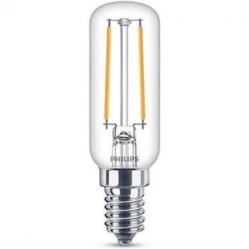 Philips bombilla LED vela de filamento, efecto vintage, casquillo fino E14, 2.1 W, 250 lúmenes, luz blanca cálida
