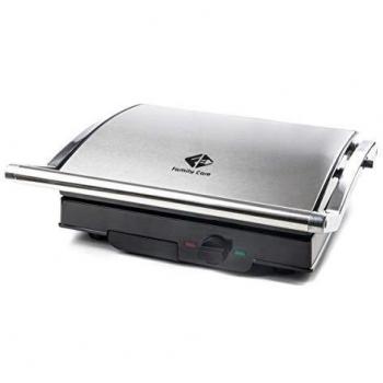 Family Care Parrilla eléctrica 2000W, Plancha Sandwichera con Revestimiento Metálico de Máxima Antiadherencia. Apertura 105º y 180º. Superficie Cocinado 29x23.5 cm, Placa Superior Flotante
