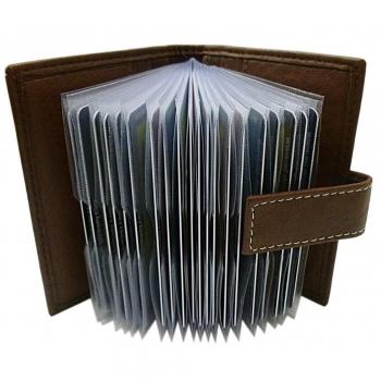 XXL Cuero de búfalo Caja de la Tarjeta para un Total de 24 Tarjetas de credito MJ-Design-Germany con protección RFID y NFC