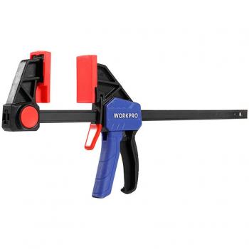 Sargento Monomanual de 300mm con Liberación Rápida Workpro - Herramienta Profesional para Carpintería