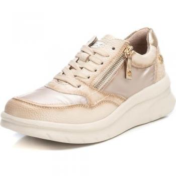 Zapatilla deportiva de mujer XTI 143201 combinada con cremallera y cordones, color negro, talla 37