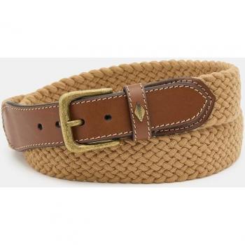 Cinturón Lottusse de hombre trenzado beige de vacuno tubular elástico