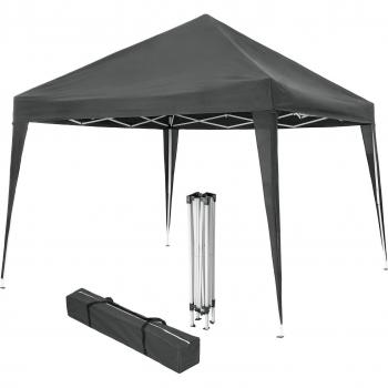 Carpa de jardín plegable Linosa 3 x 3 m - cenador de jardín con sólida estructura de acero con revestimiento en polvo, pies con anclaje ajustables en altura y piquetas para mayor estabilidad