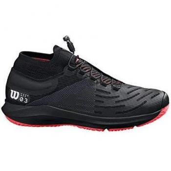 Wilson Kaos 3.0 SFT, Zapatilla de Tenis para Todo Tipo de Terreno, tenistas de Cualquier Nivel para Hombre, Negro/Rojo, 48 EU