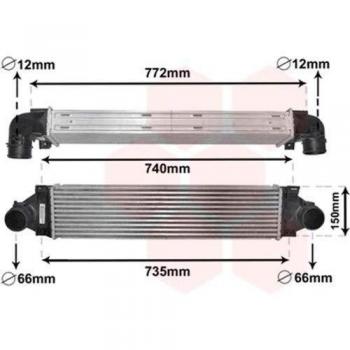 Intercooler Cargador 59004173 Radiadores Internacionales VAN WEZEL