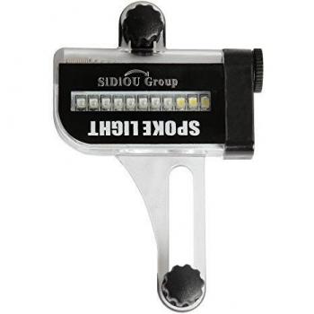 Sidiou Group últimas 22 LED habló la luz hot wheels bicicleta habló luces de viento ruedas de fuego plásticos hablaron luces de la lámpara de alambre de acero de 22 leds azul verde blanco tricolor 12 patrones de cambios en forma de S en bicicleta de 