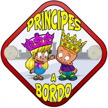 Placa bebé a bordo príncipes a bordo niño niña