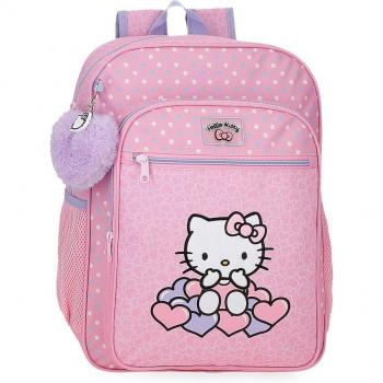 Mochila escolar Hearts & Dots con diseño de corazones y lunares, tamaño 38 cm
