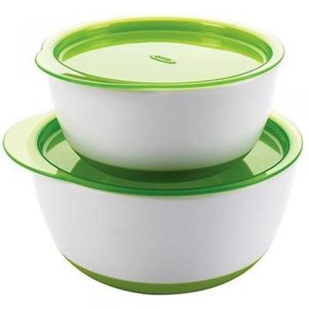 Oxo -Juego de Tazones con tapa, color verde