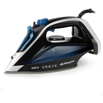 Plancha de Vapor Orbegozo SV 3200, 3200W, Vapor Continuo 45 g/min, Golpe de Vapor 220 g/min, Suela Cerámica con Punta de Precisión, Planchado Normal y Vertical