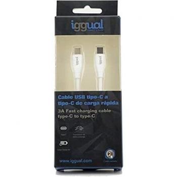 Iggual cable usbcusbc 100 cm blanco q30 3a