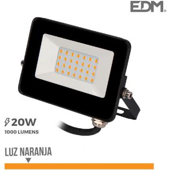 Foco Proyector LED 20W - Iluminación Exterior - Negro - Aluminio