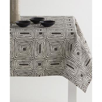 Mantel antimanchas 100% algodón Kenai Negro