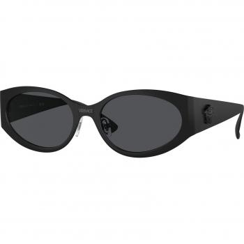 Versace VE2263 126187 Women's Round Black Sunglasses Size 56