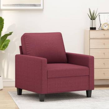 Sillón de tela rojo vino 60 cm