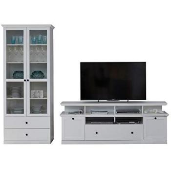 Mueble de Salón Modular Baxter 3 Piezas Blanco Estilo Casa de Campo 273 x 196 cm